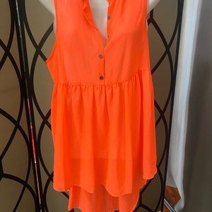 Nanette Lepore Sheer HighLow Blouse